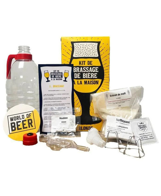 Kit de brassage et embouteillage niveau Intermédiaire Bière Blonde - Idée  cadeau - La cave Cdiscount
